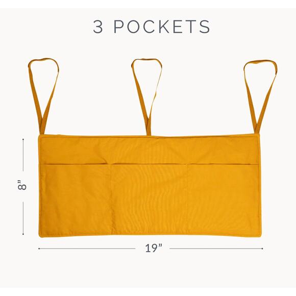 Natemia Crib Bed Pocket Organizer Harvest Gold New - Picture 3 of 11